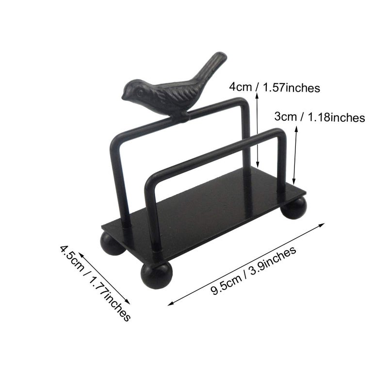 enyuwlcm Metal Desktop Card Holder for Desk Decorative Business Card Display Stand for Countertop Bird Design Black 1 Pack - Image 2